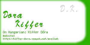 dora kiffer business card
