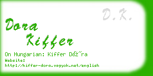 dora kiffer business card